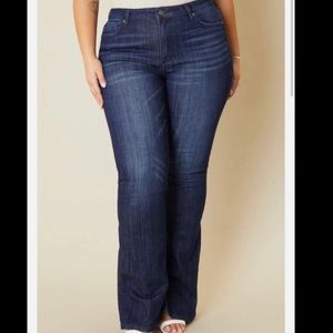 - KanCan High Rise Flare Denim Jeans 18/2XL